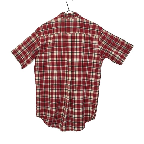 Old College Inn Old‎ College Inn Mens Red Plaid Short Sleeve Shirt, Small - Picture 5 of 7